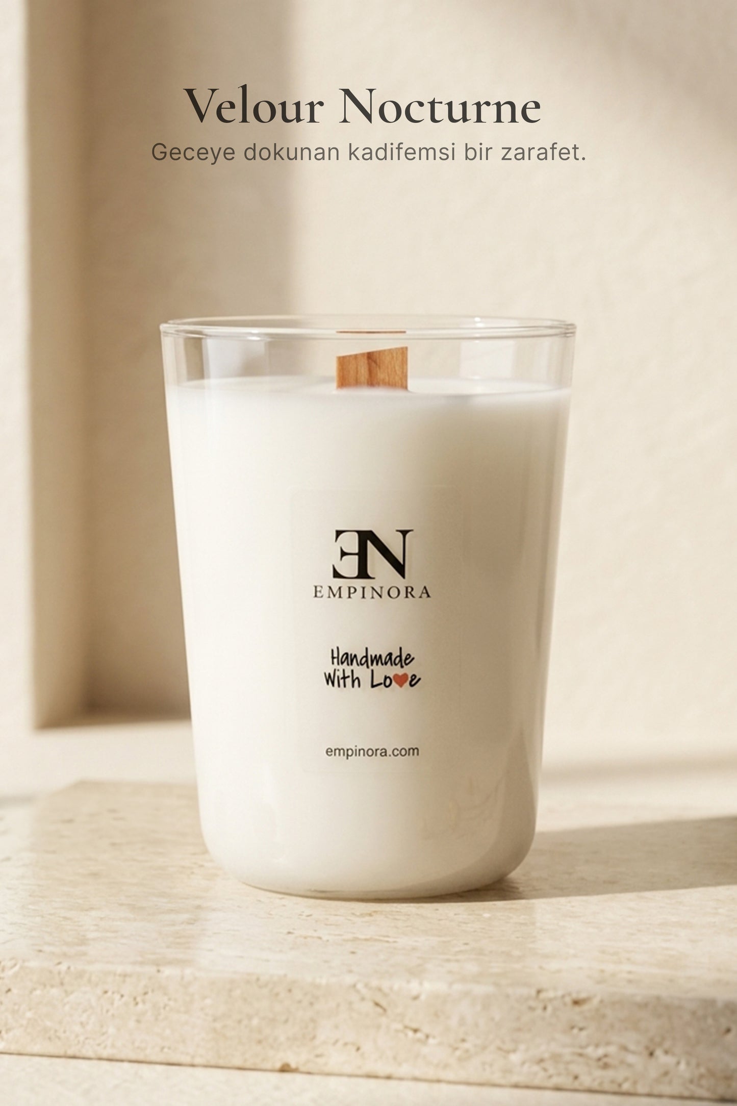 Velour Nocturne Lüks Kokulu Mum | Gece Atmosferi & Premium Ev Kokusu Empinora